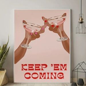 Vintage Rétro Drinks Canvas Aesthetic Poster 🌟
